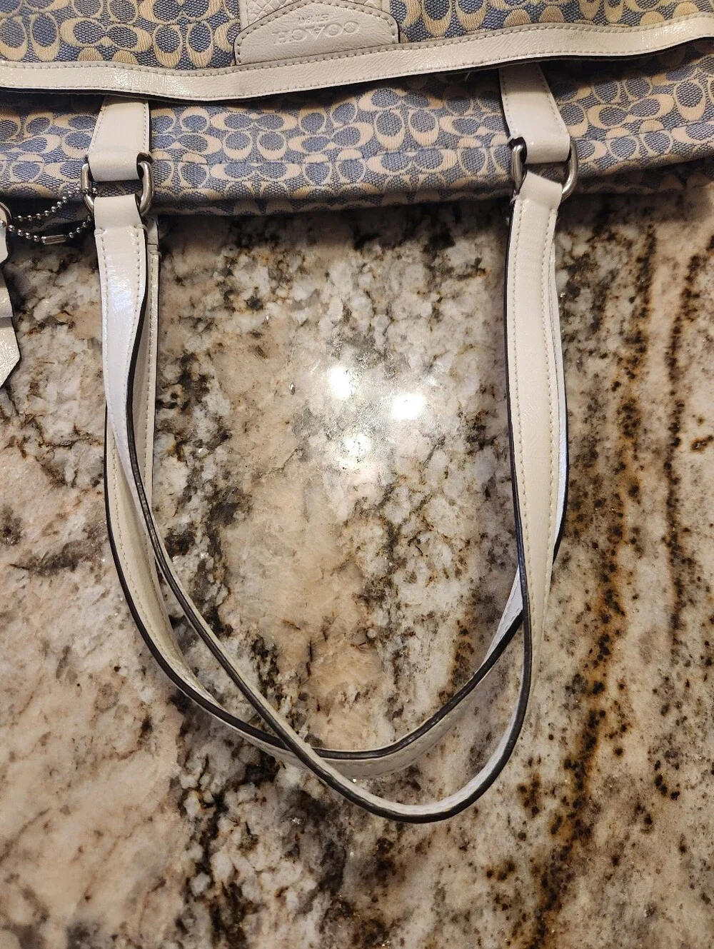 Coach Handbag Purse, Signature Stripe Jacquard Tote Shoulder  Bag F28927